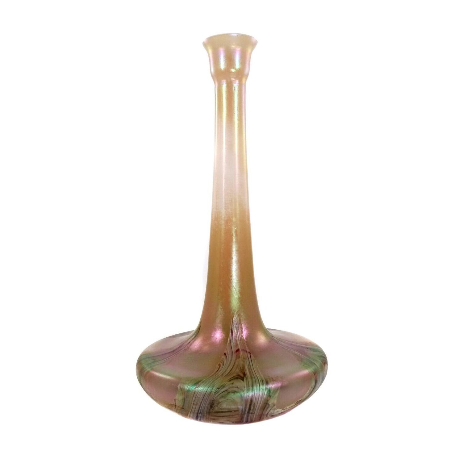 Large Art Nouveau vase with combed cushions, F. Heckert, designed by Otto Thamm