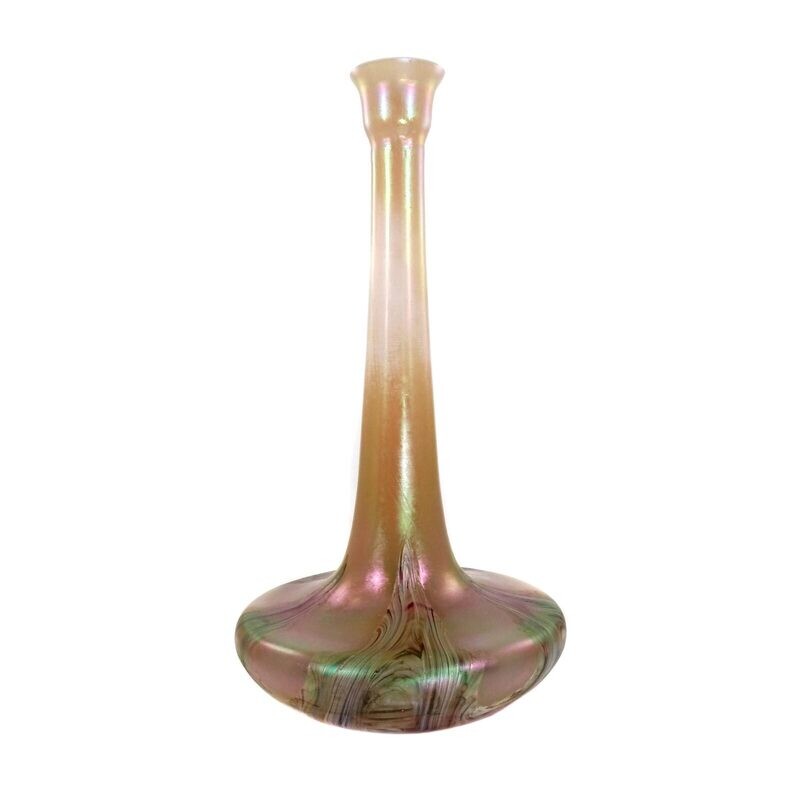 Large Art Nouveau vase with combed cushions, F. Heckert, designed by Otto Thamm