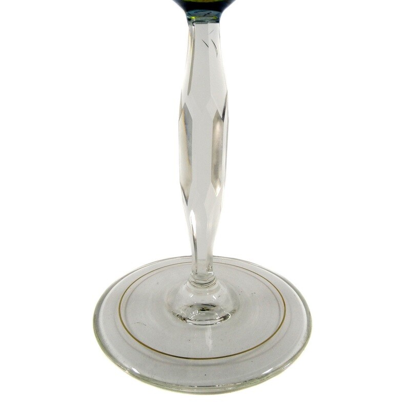 Large Tazza with green transparent enamel painting, F. Heckert, Duck. Sütterlin 1905