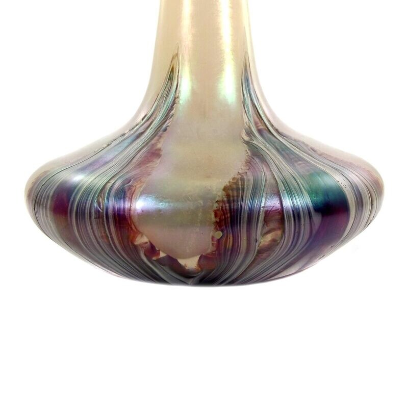 Large Art Nouveau vase with combed cushions, F. Heckert, designed by Otto Thamm