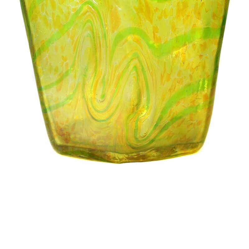 Large vase with silver-yellow crumb melting, Fritz Heckert, designed by O.Thamm