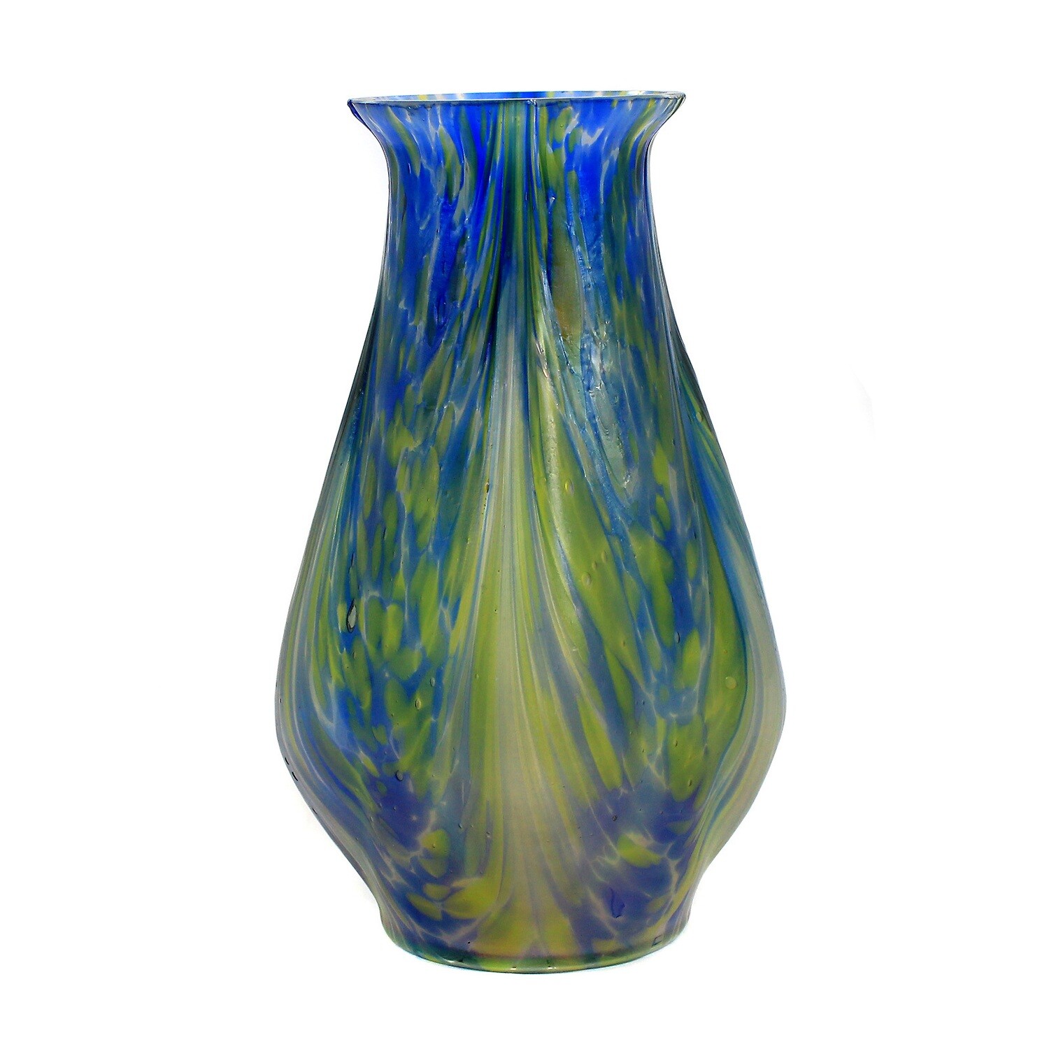 Art Nouveau vase with paint frills, Bohemia around 1900
