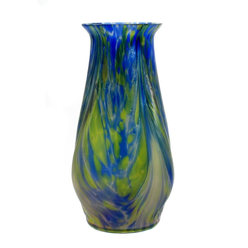 Art Nouveau vase with paint frills, Bohemia around 1900