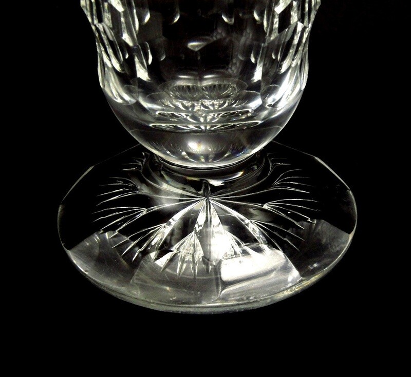 Large vase made of colorless glass with faceted decoration, Meyr's nephew around 1910-20