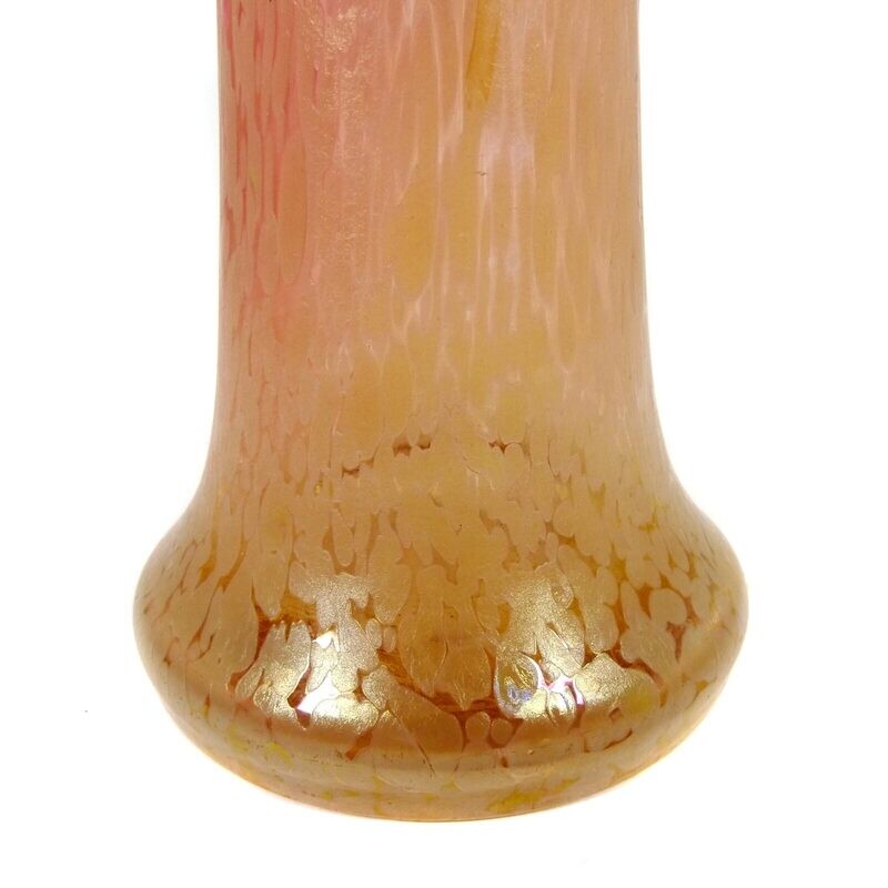 Large vase with color crumbs and thread decoration, glass factory Elisabeth around 1900