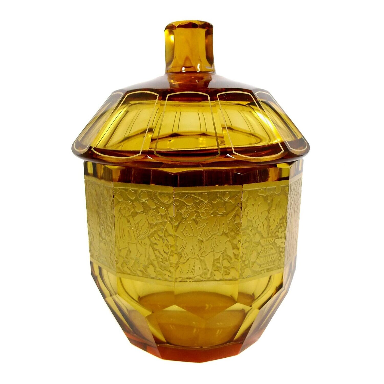 Rare lidded box with oroplatic gold frieze, Pallme König &amp; Habel around 1913-20