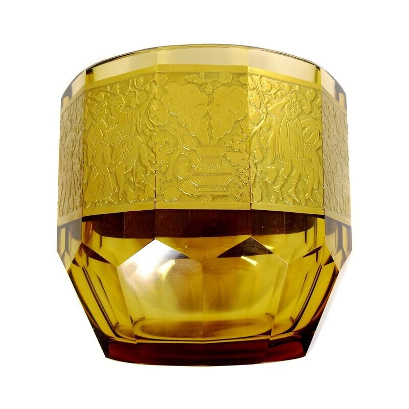 Rare lidded box with oroplatic gold frieze, Pallme König &amp; Habel around 1913-20