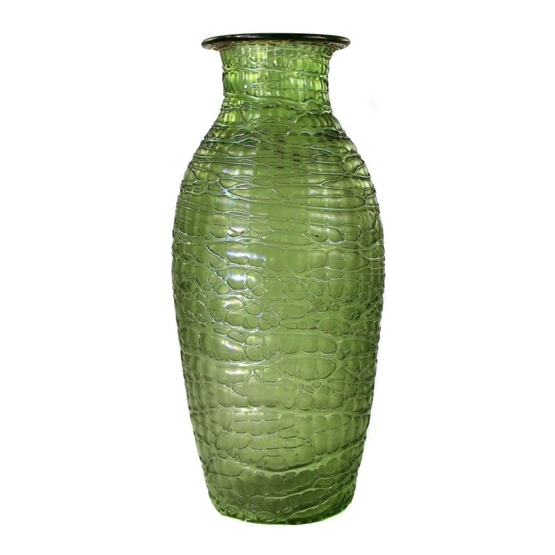 Vase with braided thread decoration, Loetz, Creta Chine decor, form 7248