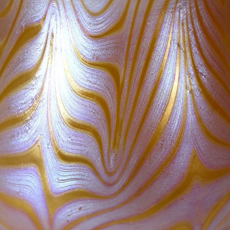 Vase with opal underlay and combed decoration, Loetz, Phenomenon Gre around 1900