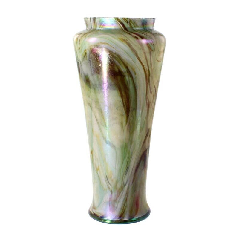Large vase made of marbled glass, Josef Rindskopf Söhne around 1900
​