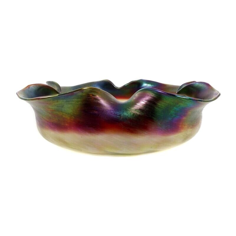 Large bowl with pinched edge, Josef Rindskopf, Pepita series around 1900-05
