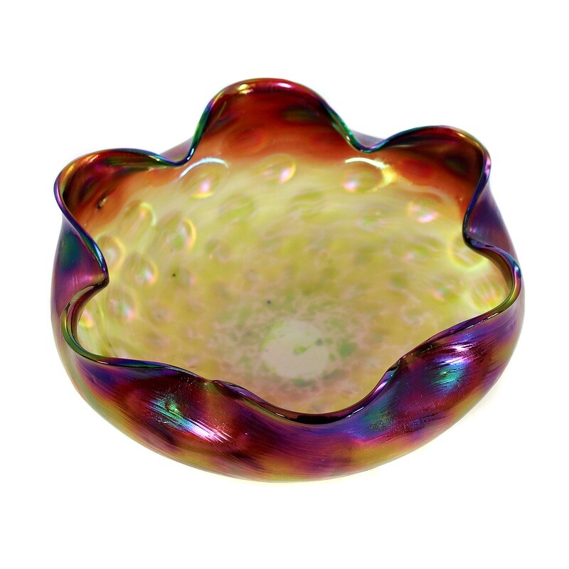 Bowl with pinched edge, Josef Rindskopf, Pepita series around 1900-05