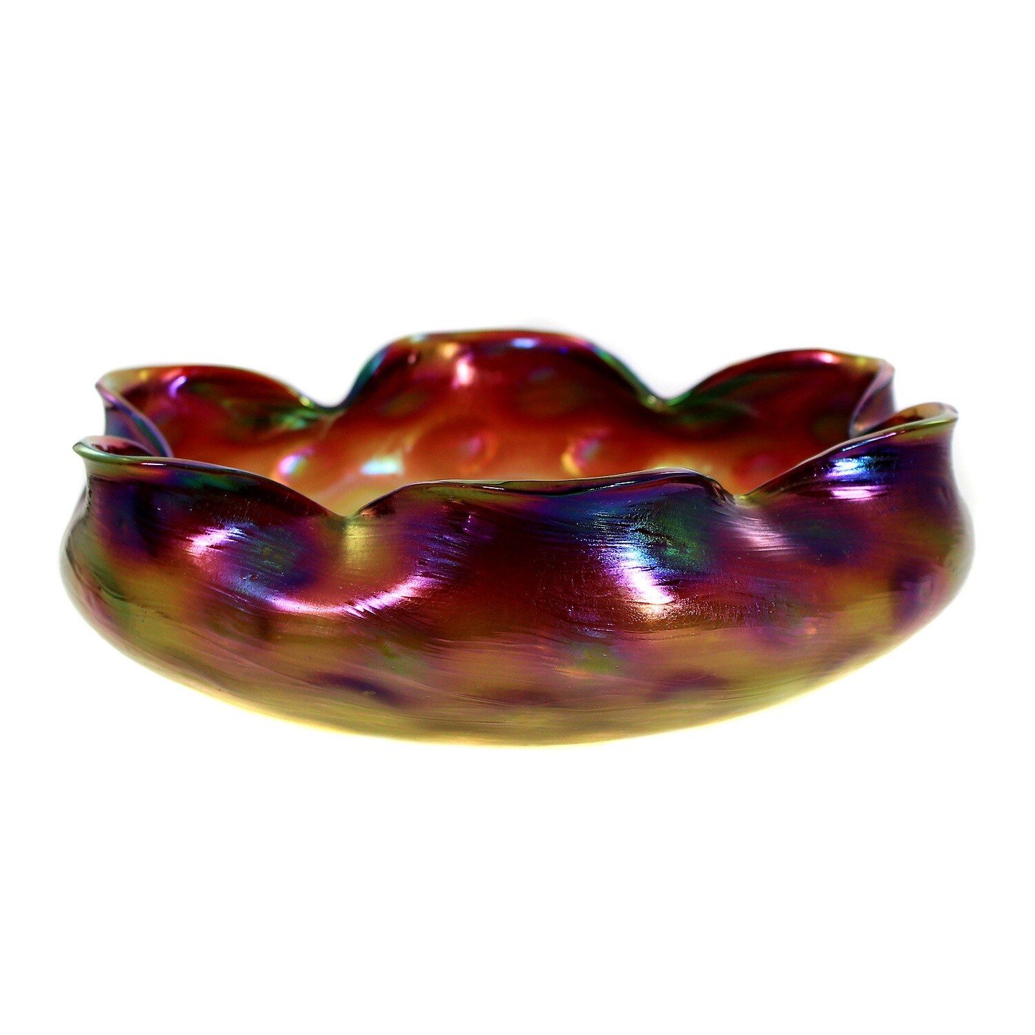 Bowl with pinched edge, Josef Rindskopf, Pepita series around 1900-05