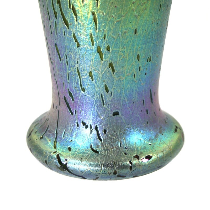 40 cm high Art Nouveau vase with craquelure decor, Wilhelm kralik around 1900