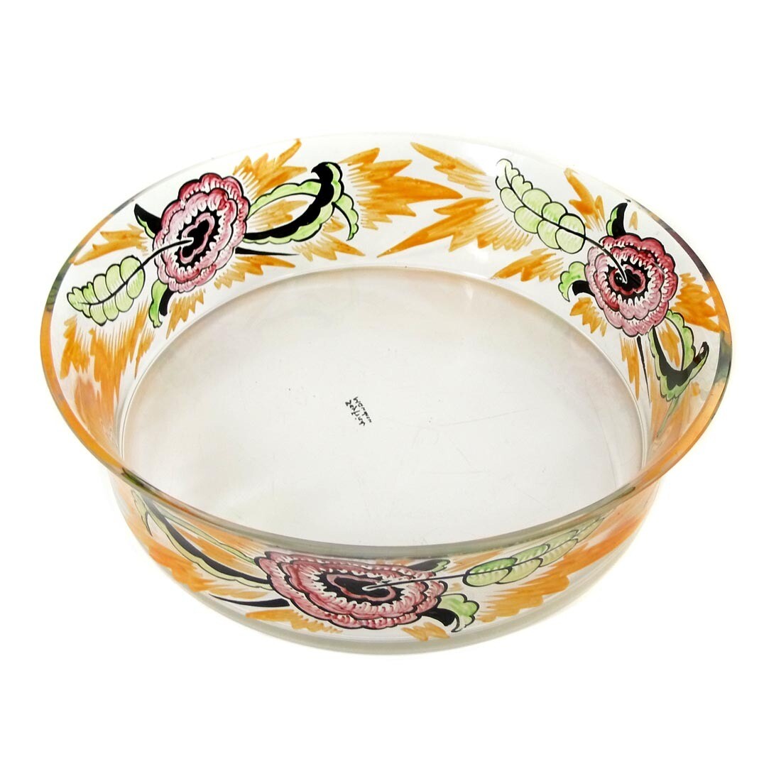 Large bowl with transparent enamel painting, Emmy Seyfried Munich around 1920-25