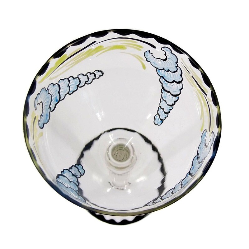 Stem glass with transparent enamel painting, Emmy Seyfried Munich around 1920-25