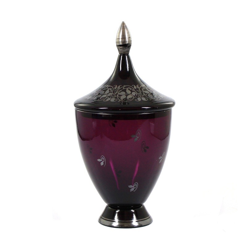 Lidded box with galvanic silver decoration, probably Max Fischach, Oka Munich