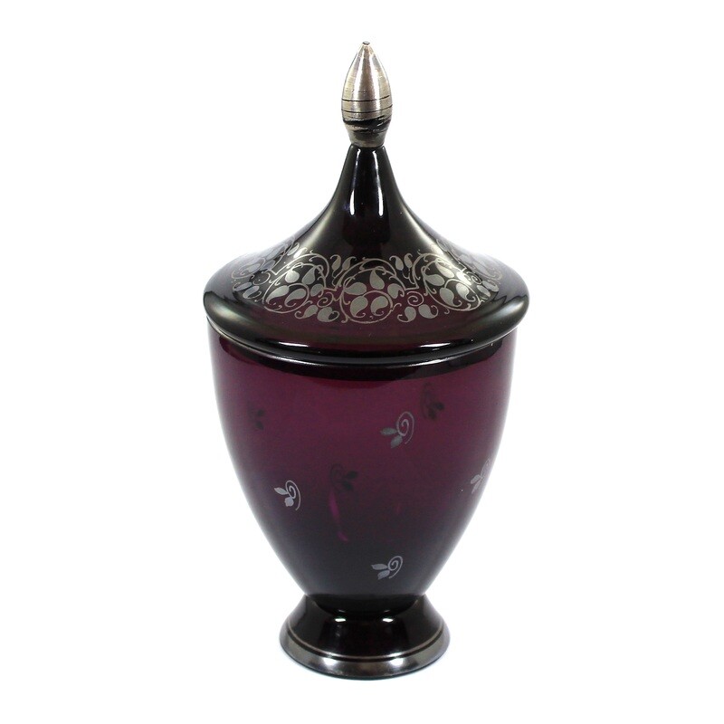Lidded box with galvanic silver decoration, probably Max Fischach, Oka Munich