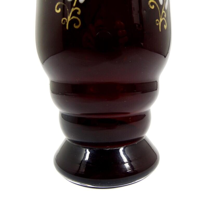 Vase with opaque enamel painting, Echinger &amp; Kleiber in Zwiesel around 1925