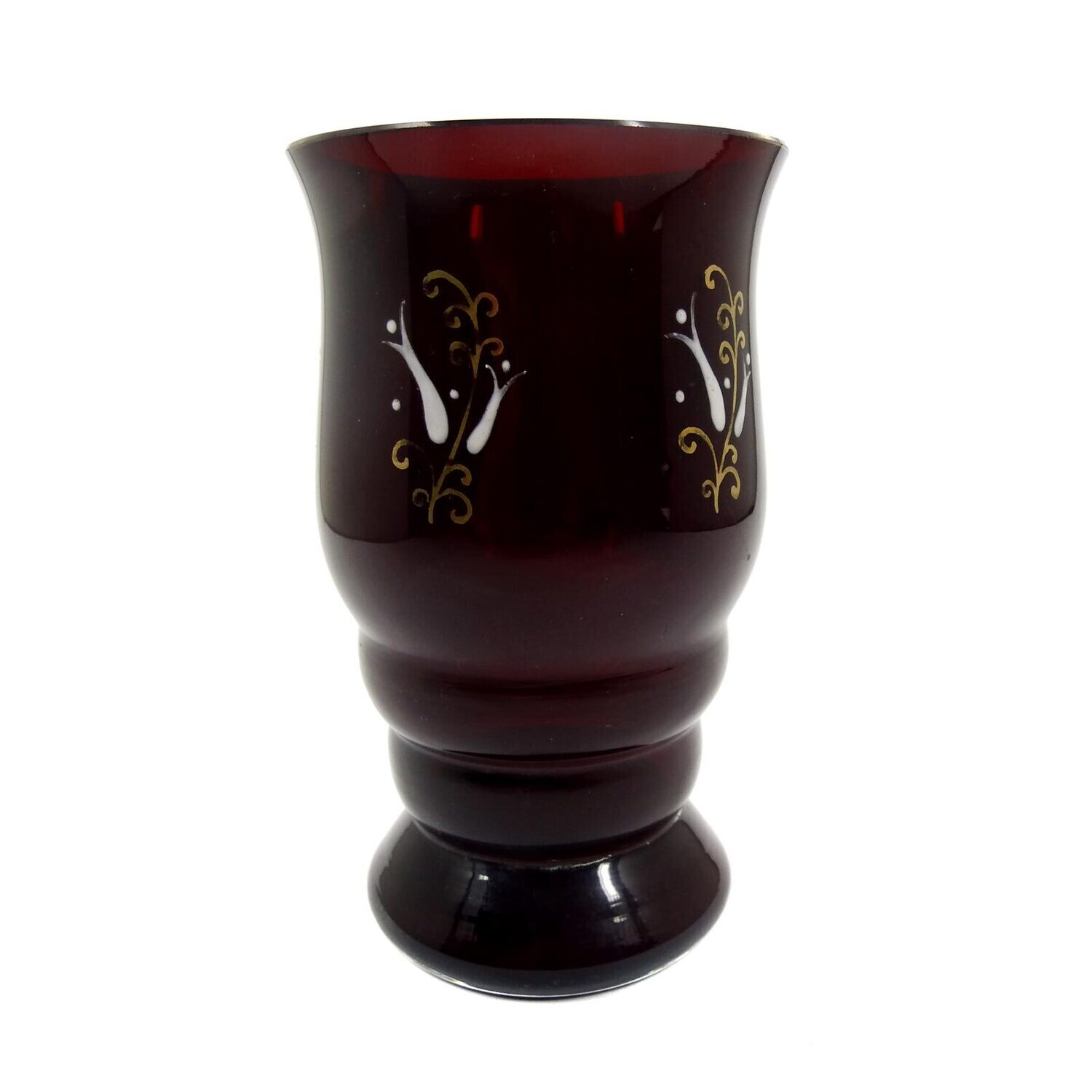 Vase with opaque enamel painting, Echinger &amp; Kleiber in Zwiesel around 1925