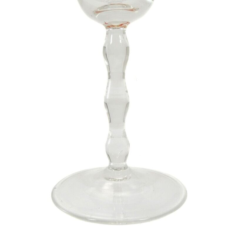 Stem glass with stylized plant decoration &amp; transparent enamel, Zwiesel Technical School