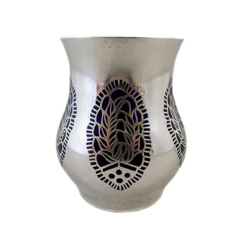 Small vase with galvanized silver coating, Jean Beck around 1920