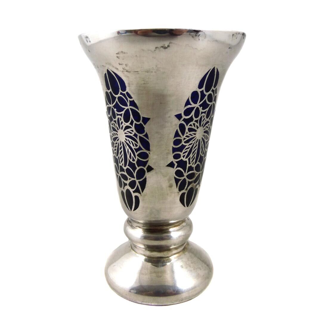 Small vase with galvanized silver coating, Jean Beck around 1920