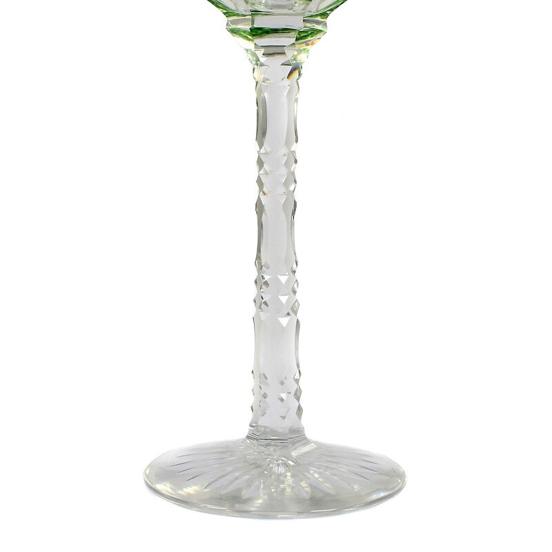 Stem glass with light green overlay, Jean Beck, Egon von Poschinger