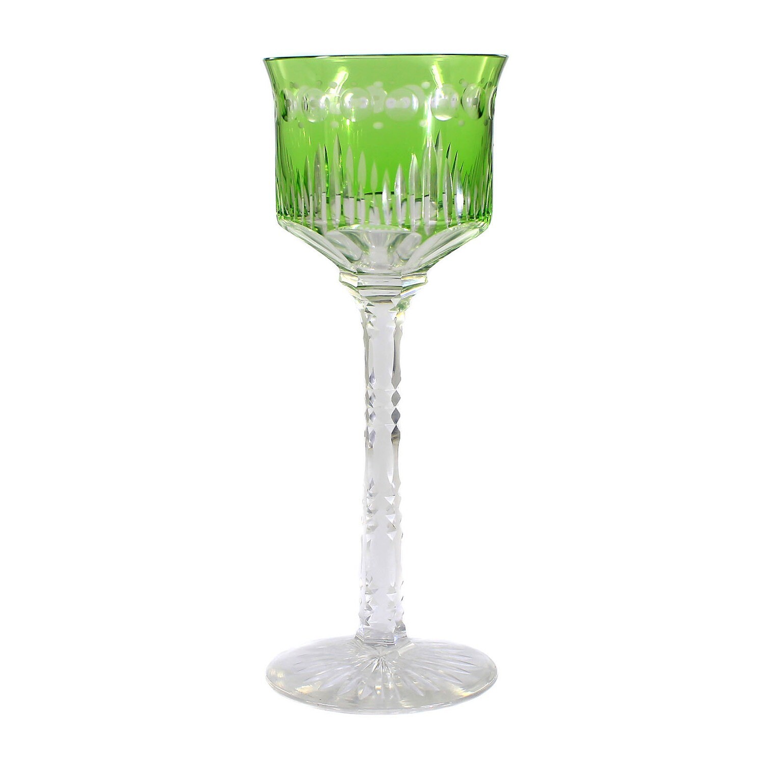 Stem glass with light green overlay, Jean Beck, Egon von Poschinger