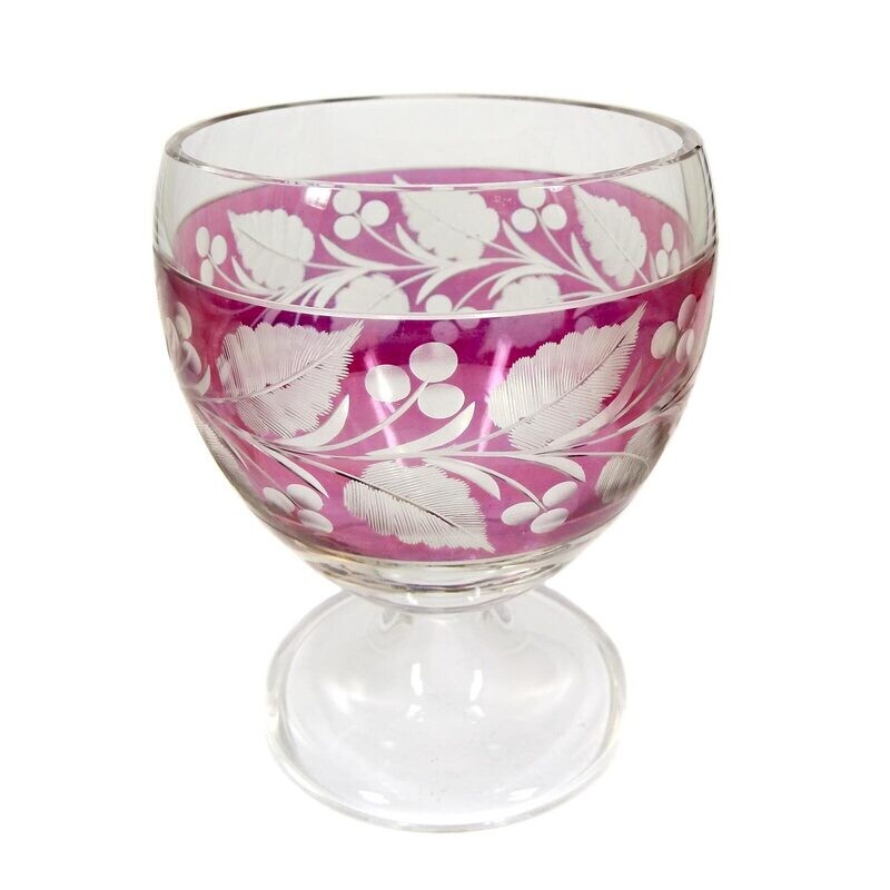 Lidded box with decorative cut decoration, designed by A. Pfohl, Josephinenhütte around 1920