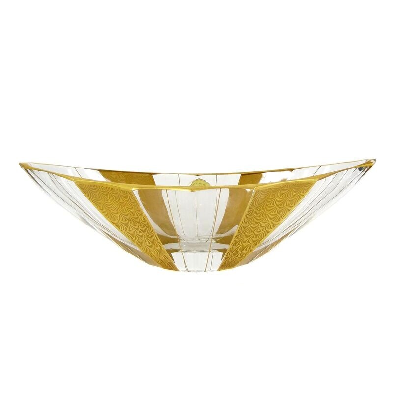Large bowl with gold decoration, Josephinenhütte around 1907