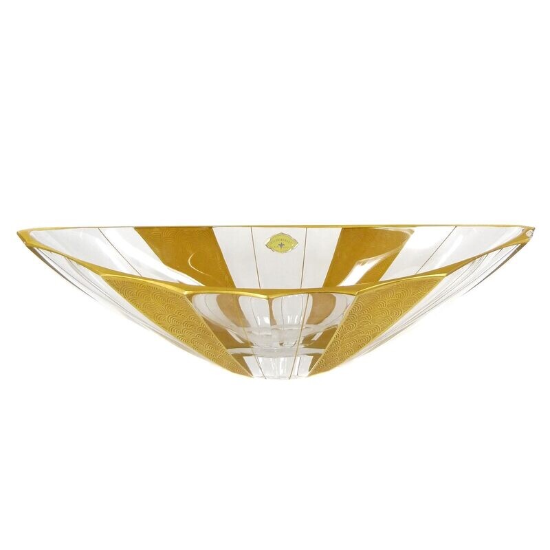 Large bowl with gold decoration, Josephinenhütte around 1907