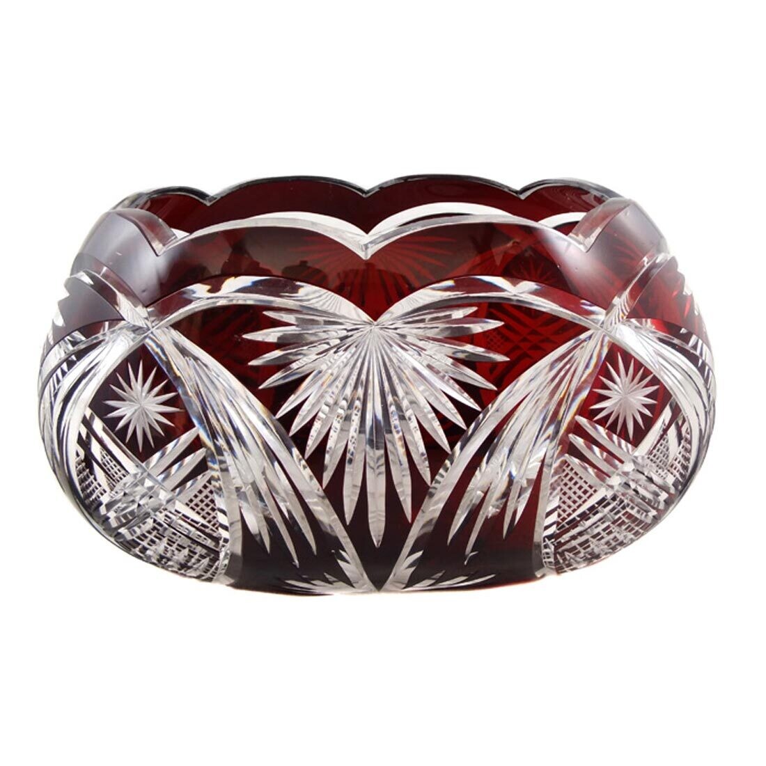 Oval bowl with copper ruby overlay, Josephinenhütte, Entw, S. Haertel