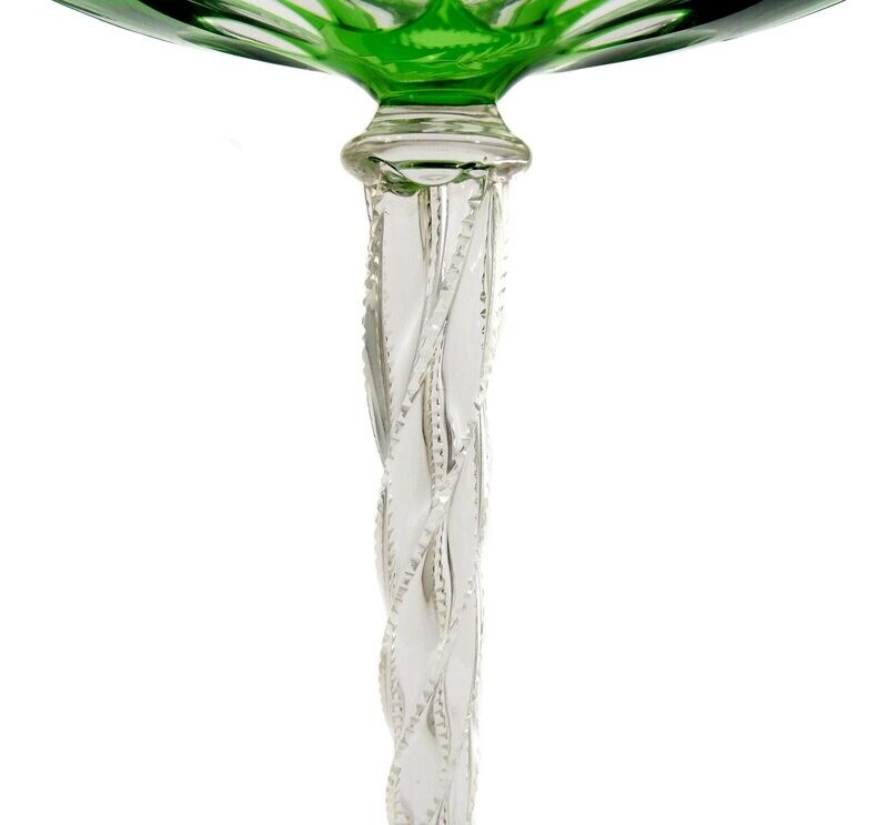 Large centerpiece, stem shaft with brilliant cut, designed by A. Pfohl around 1920