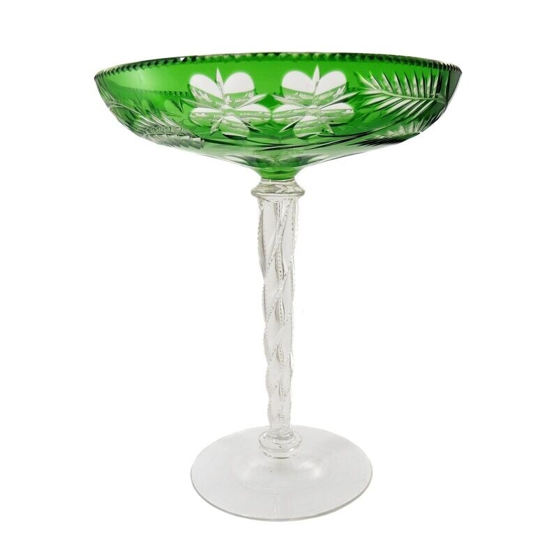 Large centerpiece, stem shaft with brilliant cut, designed by A. Pfohl around 1920