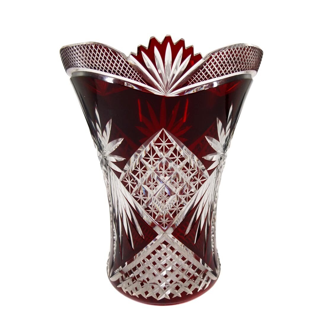 Magnificently cut vase, Josephinenhütte, designed by Siegfried Haertel around 1920