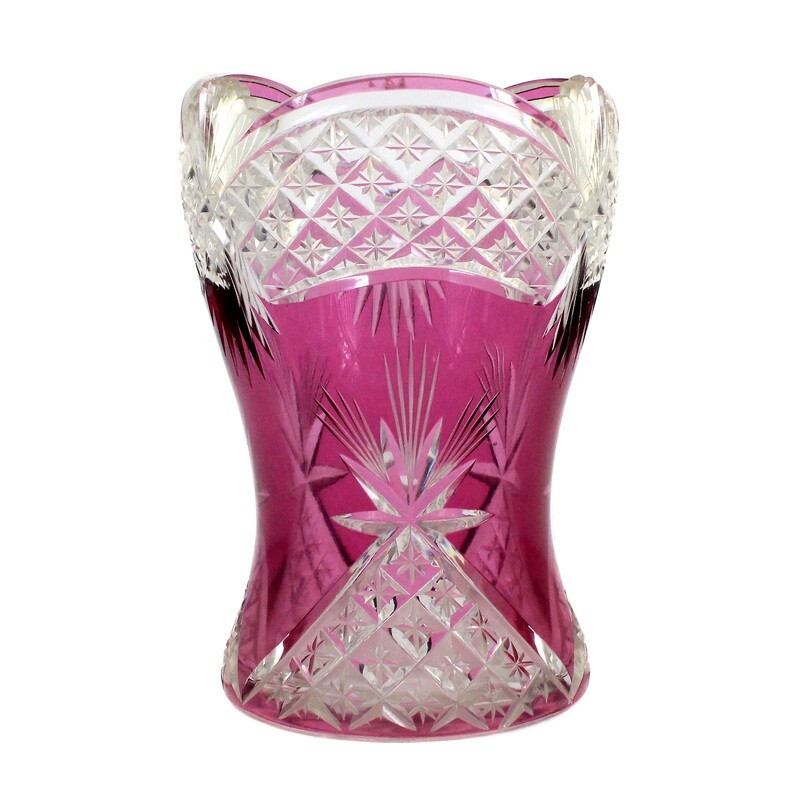Magnificently cut vase, Josephinenhütte, designed by Siegfried Haertel