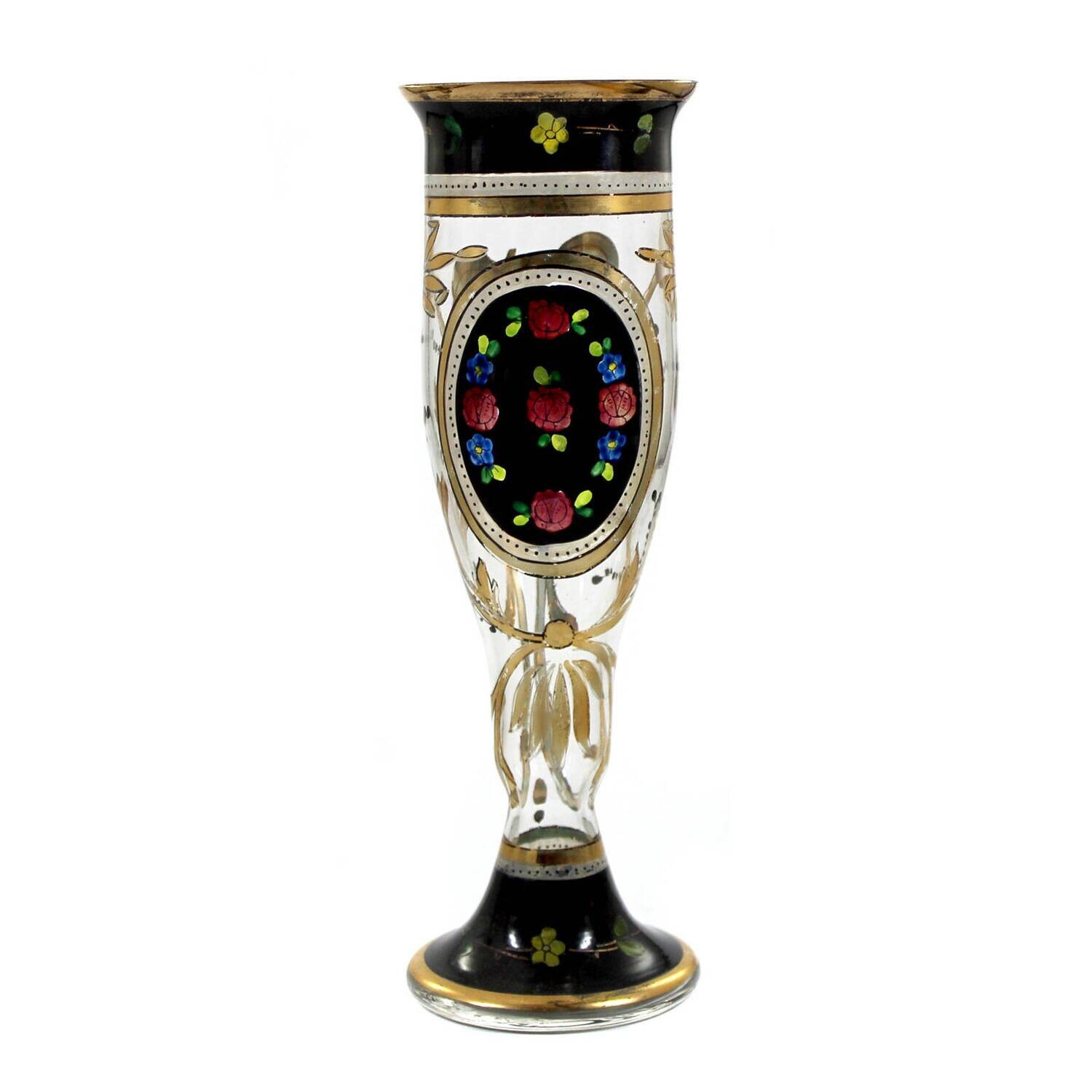 Cup glass with transparent and gold painting, Hermann Pautsch in Haida around 1915