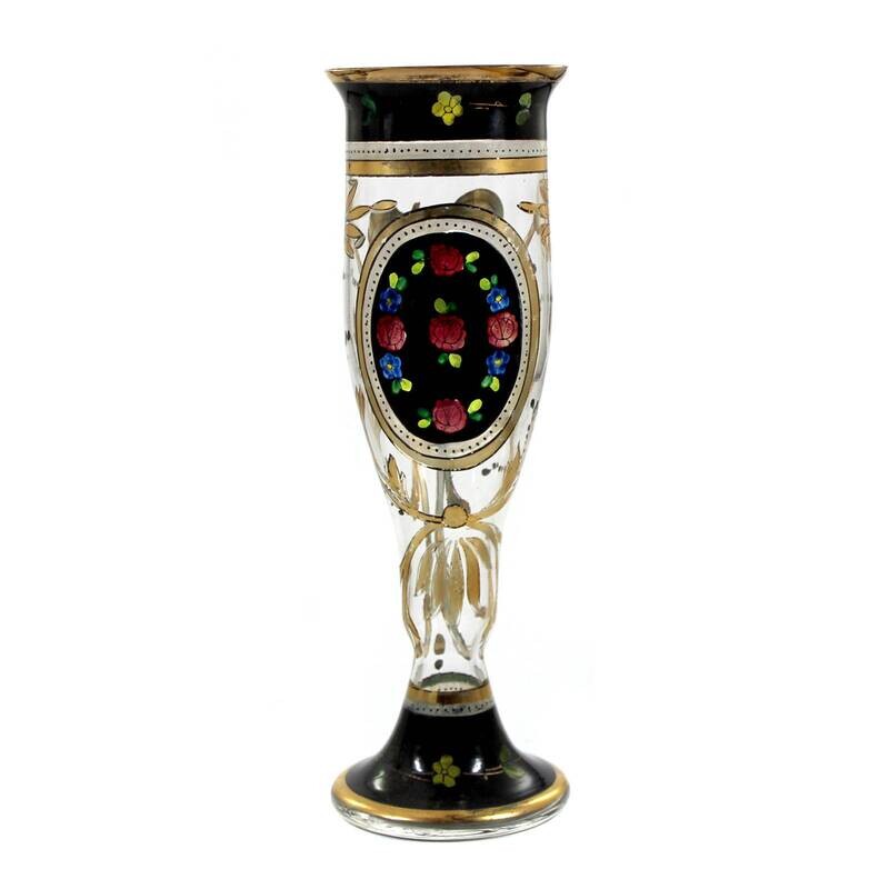 Cup glass with transparent and gold painting, Hermann Pautsch in Haida around 1915