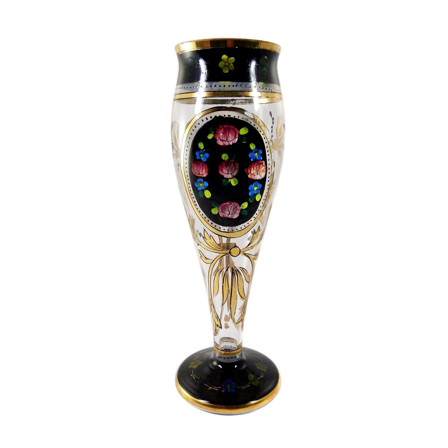 Cup glass with transparent and gold painting, Hermann Pautsch in Haida around 1915