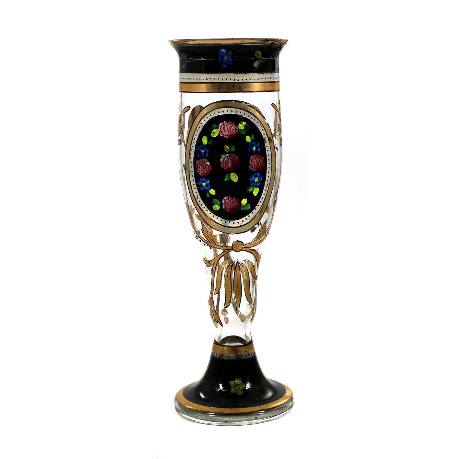 Cup glass with transparent and gold painting, Hermann Pautsch in Haida around 1915