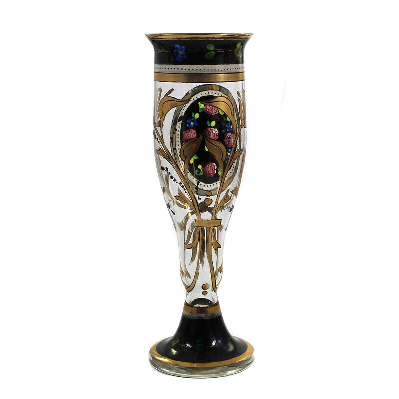 Cup glass with transparent and gold painting, Hermann Pautsch in Haida around 1915