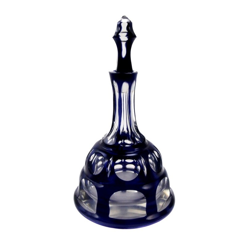 Bottle with stopper and cobalt blue overlay, Carl Meltzer in Haida around 1910