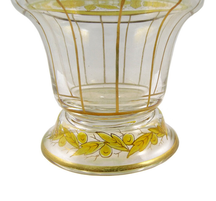 Vase with transparent painting, Joh. Oertel &amp; Co. Haida around 1915