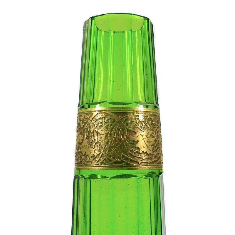 Vase with gilded etched frieze, probably Joh. Oertel in Haida around 1920