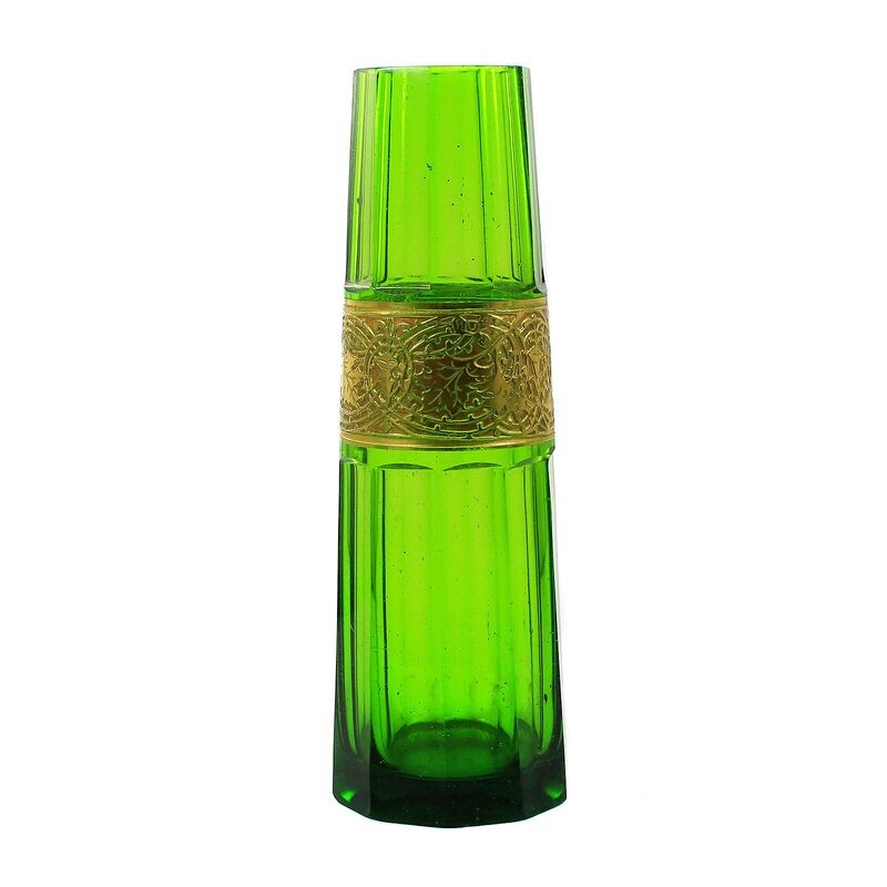 Vase with gilded etched frieze, probably Joh. Oertel in Haida around 1920
