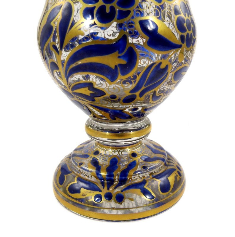 Vase with oriental enamel decoration &amp; gold painting, Julius Mühlhaus, Haida around 1910