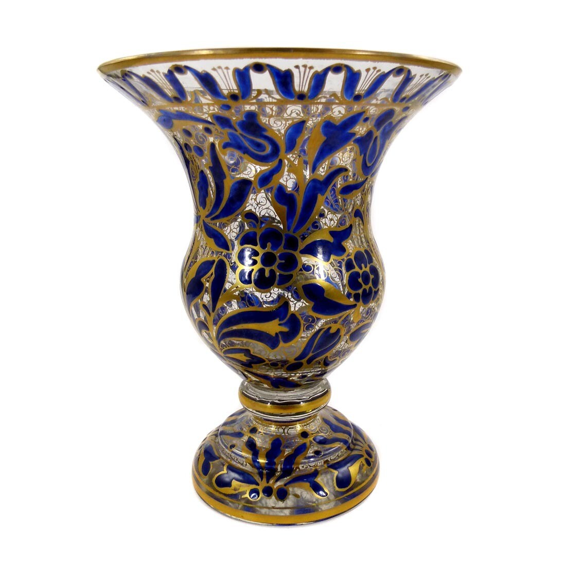Vase with oriental enamel decoration &amp; gold painting, Julius Mühlhaus, Haida around 1910