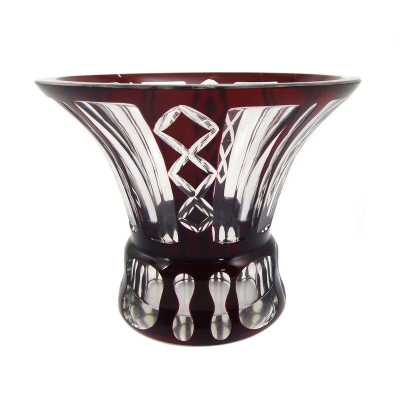 Covered bowl with cut-through ornamentation, Wenzel Kulka in Haida around 1920