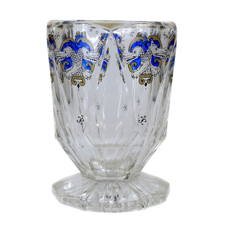 Decorative vase with Asian decor, Haida / Steinschönau technical school around 1920-30